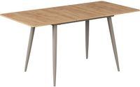 Vicco Eettafel Beaver, Goudkleurig Eiken/Grijs, 120-160 x 80 cm Uitschuifbaar
