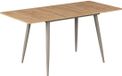 Vicco Eettafel Beaver, Goudkleurig Eiken/Grijs, 120-160 x 80 cm Uitschuifbaar