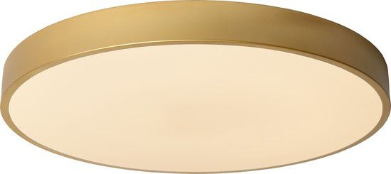 Lucide UNAR Plafondlamp - Ø 49.5 cm - LED - 3 StepDim - 2700K - Mat Goud/Messing