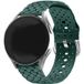 Strap-it Samsung Galaxy Watch 3 41mm gevlochten siliconen bandje (donkergroen)