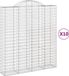 vidaXL Gabions avec arche, 10 pièces, 200x50x220/240 cm, acier galvanisé