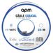 APM Coaxiale kabelspoel, 17 VATC, 25 m, hoogwaardige afscherming, wit, compatibel met tv, satelliet, TNT, parabel, frequenties HF/VHF/UHF 408024