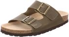 Natural Sense unisex pantoffels muiltjes sandalen leer khaki