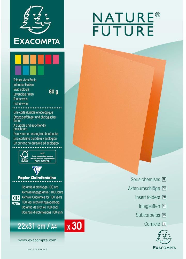 Exacompta ROCK S 80 ft A4 dossiermap - pak van 30 - muntgroen