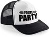 Bellatio Decorations foute party snapback/cap - zwart/wit - pet - dames/heren - feestkleding