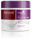 Karseell Purple Haarmasker 500ml - Violet Haarmasker voor Blond, Gebleekt, Grijs Haar - Paars Haarmasker Neutraliseert Gele Tint, Herstelt Haarschade