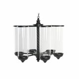 DKD Home Decor Kaarsenhouder Zwart Metaal Kristal (53 x 53 x 52 cm)