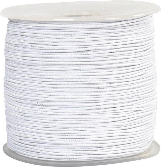 Creotime Elastiek - 1 mm - Wit - 250 m