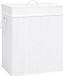 vidaXL Wasmand met 2 vakken 100 L bamboe wit
