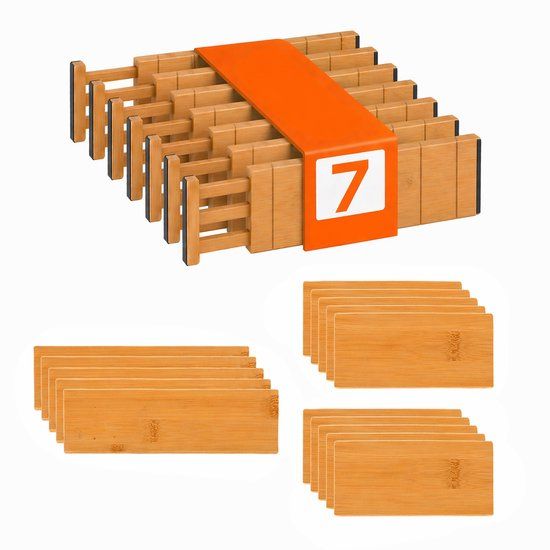 Merkloos Relaxdays Ladeverdeler-22-delig-naturel-set