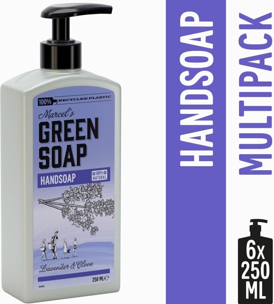 Marcel Green Soap Marcel's Green Soap Handzeep Lavendel & Kruidnagel - 6 x 250 ml