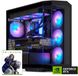 Sedatech Pro Gaming PC Refroidissement par eau Grande vision • AMD Ryzen 7 9800X3D 8x 4,7 GHz • Geforce RTX5070Ti • 32 Go DDR5 • 2 To SSD M.2 • WiFi • Bluetooth, USB C • Windows 11 • PC de bureau