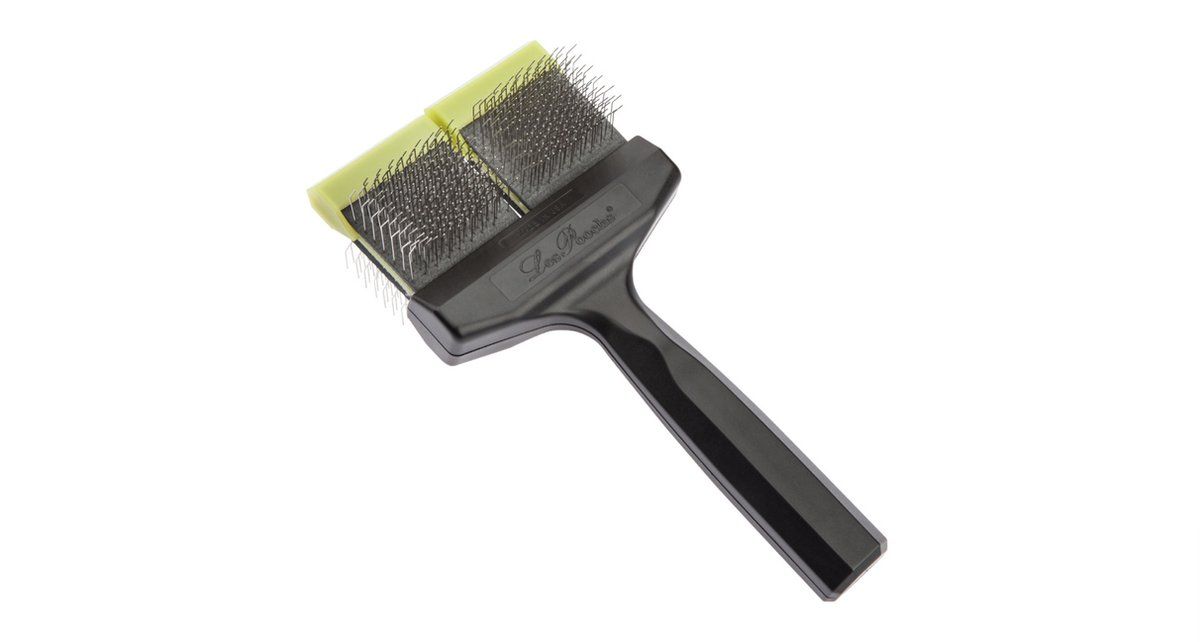 Les Poochs borstel groen dubbel