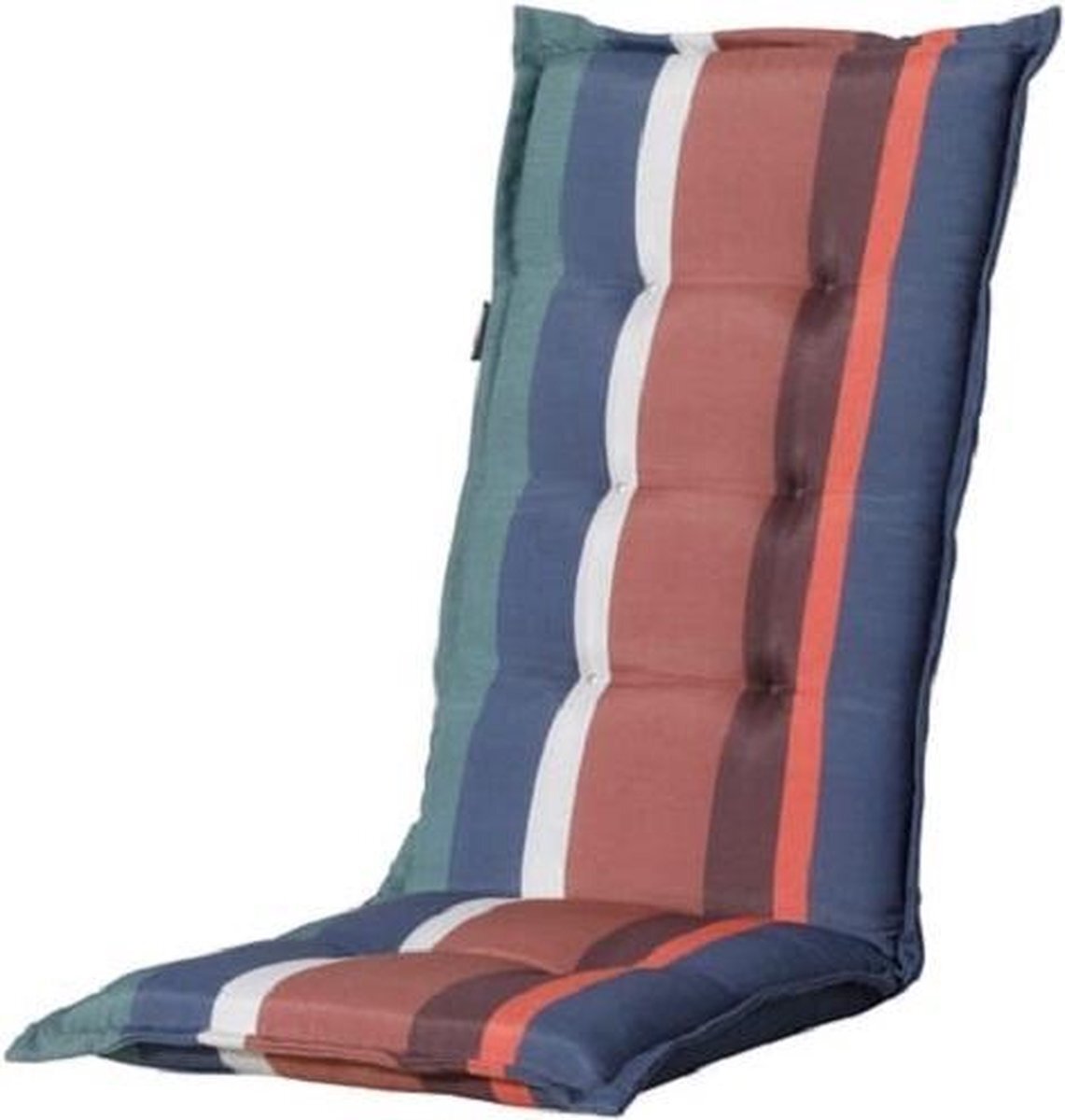 Madison tuinstoelkussen Stripe 105 x 50 cm polykatoen blauw