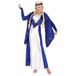 Widmann 59370 - Koningin van de renaissance, jurk en hoofdbedekking, blauw-wit, fluwelen look, prinses, fijne dames, verkleding, carnaval, themafeest