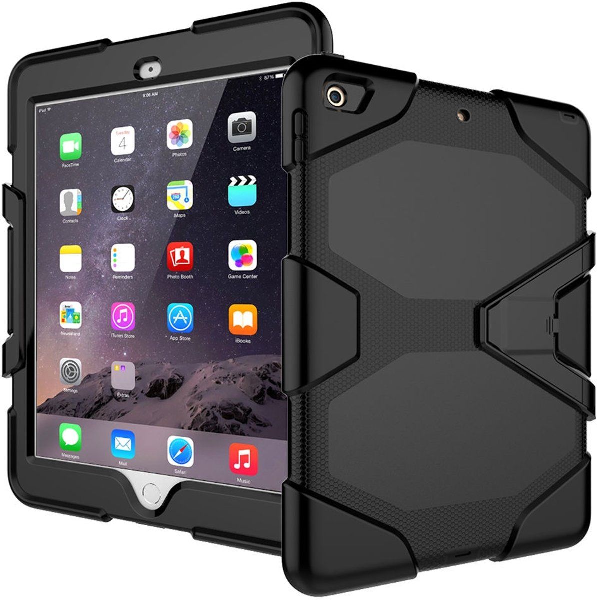 GSM-Hoesjes.be Heavy Duty Case Apple iPad 2018 / 2017 - Zwart
