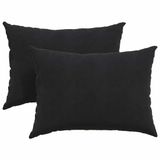vidaXL - Zitkussens - 2 stuks - Zwart - 70 x 50 cm - Corduroy stof