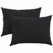 vidaXL - Zitkussens - 2 stuks - Zwart - 70 x 50 cm - Corduroy stof