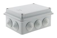 Zenitech Waterdichte Rechthoekige Doos 150 x 110 x 70 Mm - IP54-1/4 Draai Schroeven - Kabel Invoeren Zonder Uitsparingen - Vuurweerstand 750°C - Grijs - Wit
