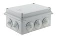 Zenitech Waterdichte Rechthoekige Doos 150 x 110 x 70 Mm - IP54-1/4 Draai Schroeven - Kabel Invoeren Zonder Uitsparingen - Vuurweerstand 750°C - Grijs - Wit