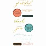 Sizzix Clear Stamp Set with Framelits Die Thankful Sentiments 15pcs