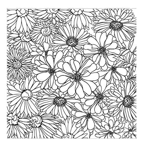 Honsell 12116 - Spieraam met bloemenmotief - 30 x 30 cm - Voorbedrukt om in te kleuren