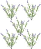 Shoppartners Lavendel kunstplant bundeltje - 5x - bosje - paars - 44 cm