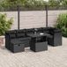 Maison Exclusive - Salon de jardin 8 pièces avec coussins, rotin synthétique noir