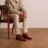 Manfield Heren Cognac leren gespschoenen Maat 41