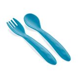 BabyJem 1114951 lepel en vorkset 2-delig BPA-vrij oranje, 1 stuk
