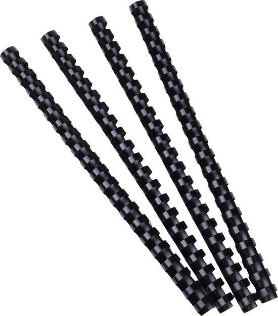 Exacompta Doos van 100 plastic spiraal inbindruggen 12 mm - A4 - Zwart - 75401E
