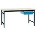 Manuflex BB5251.7016 stationaire bijzettafelbasis met melamine schijf + enkele lade, bxdxh: 1500 x 800 x 780 mm Antraciet