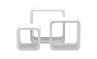 King Home M1106014/B rekset 3-delig, vierkant, wit