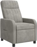 vidaXL Recliner Lichtgrijs fluweel