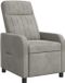 vidaXL Fauteuil Inclinable Gris Clair Velours