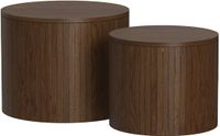 Vicco Tavilo Table basse set – 48 x 48 cm 2 pièces Noyer