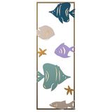 Handgeschilderd, decoratief metalen accessoire, 32 x 5 x 90 cm, 100% metaal (0,8 mm), unieke kleurvariaties voor stijlvolle woondecoratie