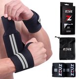 ZEUZ Polsband voor Fitness & CrossFit - Grijs & Zwart - 2 Stuks