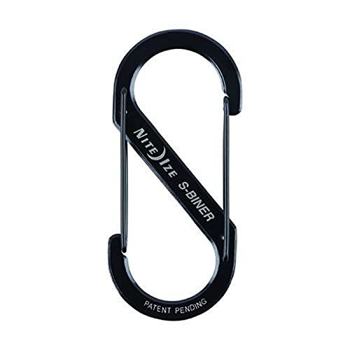 Nite Ize S-biner dubbele karabijnhaak roestvrij staal #5 - Zwart - Maat 5