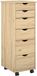 vidaXL Rollende kast 34 x 39 x 93,5 cm Massief vurenhout Bruin