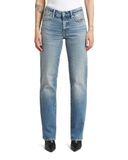G-Star Raw Jean droit 5 poches G-Low pour femme, couleur bleu (Faded Blue Halite), profondeur délavé moyen, taille 24 W/30 L