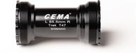 Cema T47 Threaded Stainless Steel Shimano Trapaslagers Zilver 85.5 mm