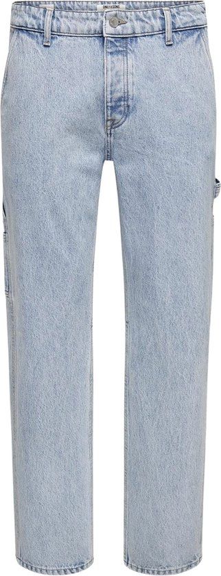 Only & Sons Onsedge Straight Jeans - Light Blue Denim - Men's W33 X L34