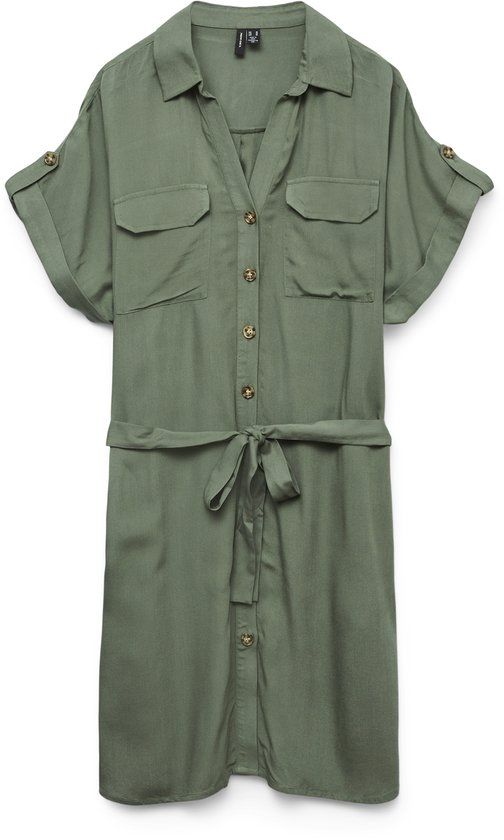 VERO MODA VMBUMPY SS SHORT SHIRT DRESS WVN NOOS