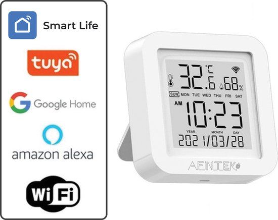 Smart Life WiFi Thermometer / Hygrometer with Date & Time - USB Version