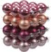 Othmar Decorations Kleine kerstballen - 36x st - hibiscus roze - D4 cm - glas