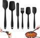 Spatule en silicone sans marque lot de 6 pièces - Noir