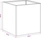 vidaXL Plantenbak Wit 45 x 45 x 45 cm Koudgewalst staal