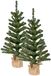 Bellatio Decorations Arbre de Noël artificiel - 2x - H75 cm - avec guirlande lumineuse - petit arbre artificiel - avec lumières LED