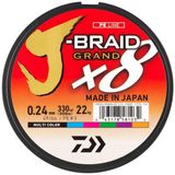 Daiwa J-braid Grand X8 | 150m 0,18 mm multicolore